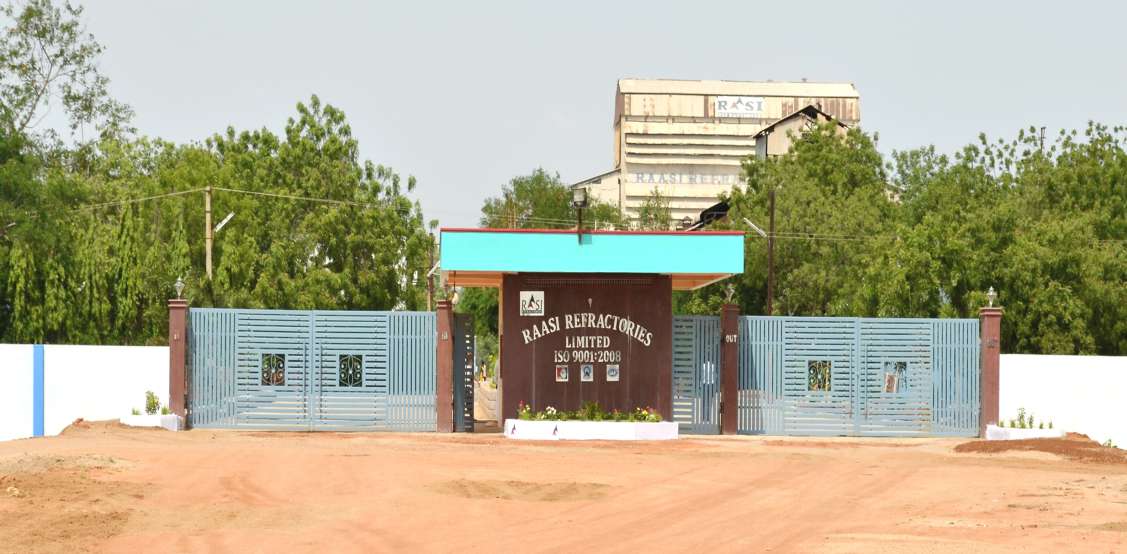 Raasi Refractories main plant entrance, Narketpally