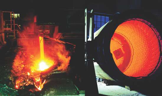 Molten metal pour at a Raasi Refractories lined furnace